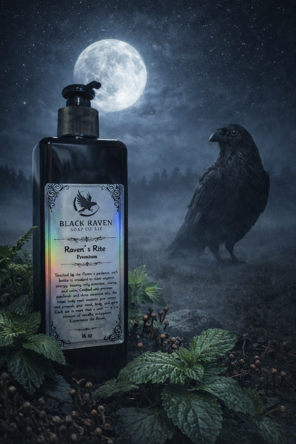 Raven's Rite (Premium) - Ritual Crafted Body Wash (16 oz)